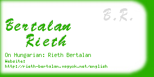 bertalan rieth business card